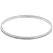 Bracelet jonc 4x65 mm pour tissage Delica 15/0 - 1 rang 1.5 mm - Argenté x1
