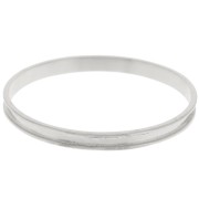 Bracelet jonc 6.3x65 mm pour tissage Delica 11/0 - 2 rangs 3.8 mm - Argenté x1|raw }}