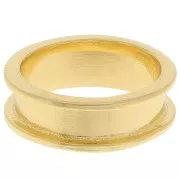 Bague pour tissage Delica 11/0 - 2 rangs 3.8 mm - Taille 53 - Doré x1