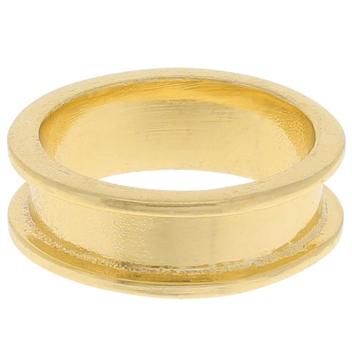 Bague pour tissage Delica 11/0 - 2 rangs 3.8 mm - Taille 53 - Doré x1