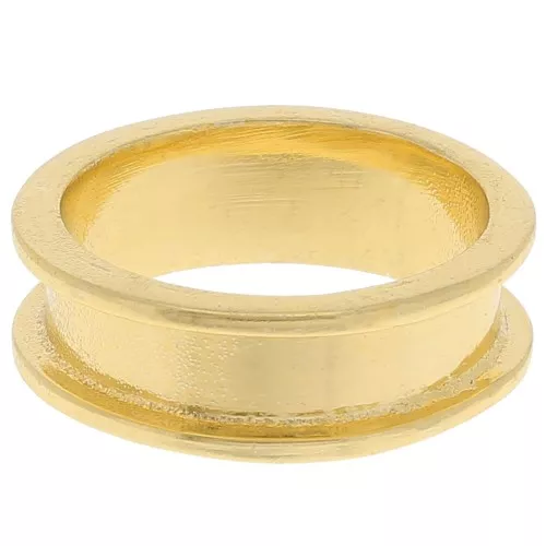Bague pour tissage Delica 11/0 - 2 rangs 3.8 mm - Taille 53 - Doré x1