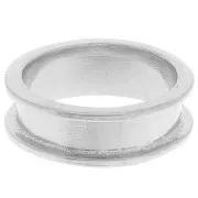 Bague pour tissage Delica 11/0 - 2 rangs 3.8 mm - Taille 54 - Argenté x1