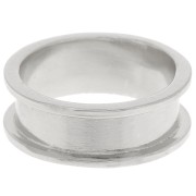 Bague pour tissage Delica 11/0 - 3 rangs 5.1 mm - Taille 47 - Argenté x1