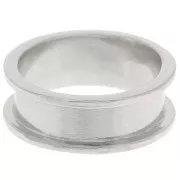 Bague pour tissage Delica 11/0 - 3 rangs 5.1 mm - Taille 52 - Argenté x1