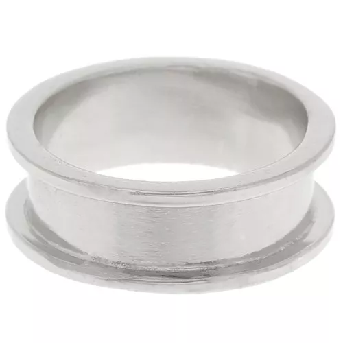 Bague pour tissage Delica 11/0 - 3 rangs 5.1 mm - Taille 54 - Argenté x1