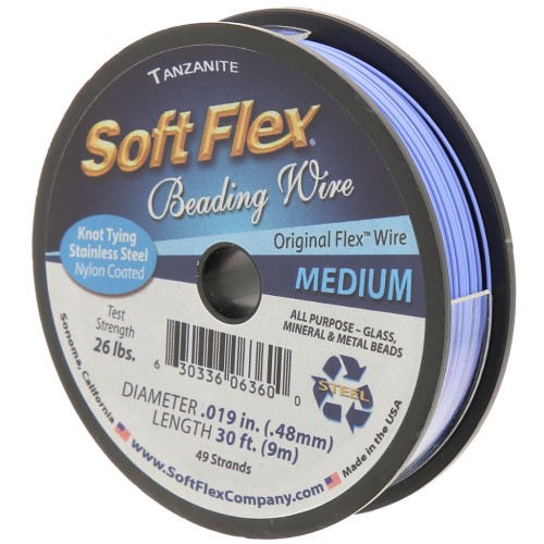 Fil cablé 49 brins 0.48 mm - Soft Flex Medium - Bleu ciel x9m