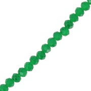Perles rondelles facettées - rondes aplaties 4x3 mm - Vert foncé x40cm|raw }}