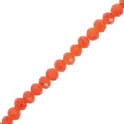 Perles rondelles facettées - rondes aplaties 4x3.5 mm - Orange x41cm|raw }}