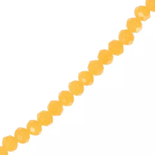 Perles rondelles facettées - rondes aplaties 4x3 mm - Miel x40cm