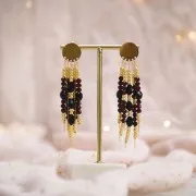 Perles rondelles facettées - rondes aplaties 4x3.5 mm - Bordeaux x40cm