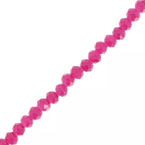Perles rondelles facettées - rondes aplaties 4x3.5 mm - Prune x41cm