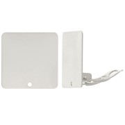 Clips d'oreilles carrés 20 mm avec un trou - Placage Argent fin x2|raw }}