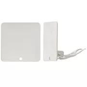 Clips d'oreilles carrés 20 mm avec un trou - Placage Argent fin x2