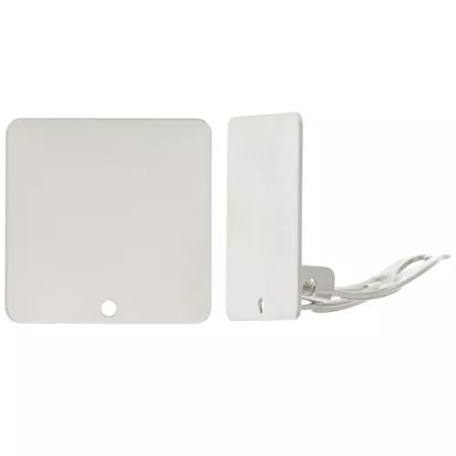 Clips d'oreilles carrés 20 mm avec un trou - Placage Argent fin x2