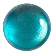Cabochon rond en verre par Puca® 25 mm - Ice Slushy Blue Curacao x1