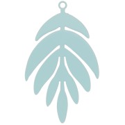 Pendentif teinté feuille 40x24 mm - Bleu clair x1|raw }}