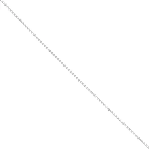 Chaîne maille Forçat alternée 1.9 mm perles aplaties - Placage Arg fin x50cm