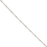 Chaîne maille Forçat alternée 1.9 mm avec perles aplaties - Bronze x50cm|raw }}