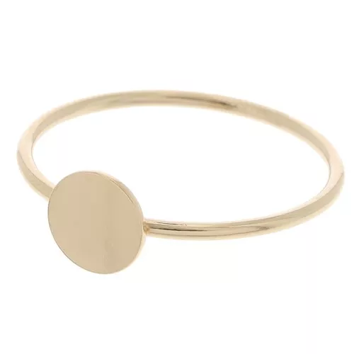 Bague fine avec plateau pour cabochon 6 mm - Taille 49 - Gold filled (or laminé) x1