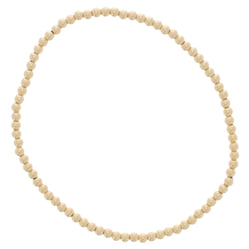 Bracelet élastique avec perles rondes 2.5 mm -  Gold filled (or laminé)  x1