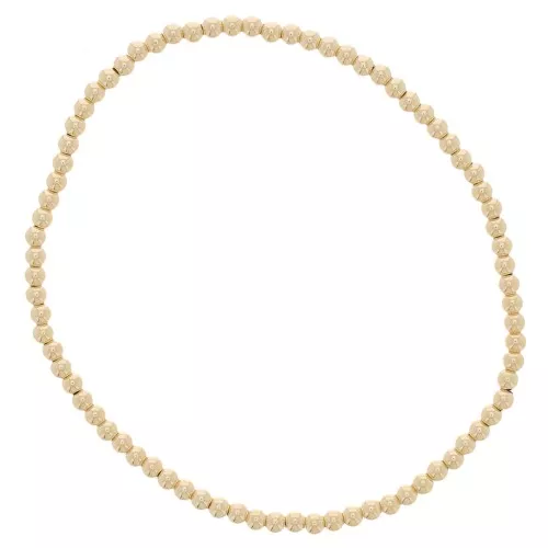Bracelet élastique avec perles rondes 2.5 mm -  Gold filled (or laminé)  x1