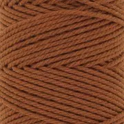 Bobine de cordon en coton pour macramé 2 mm - Cannelle x100m