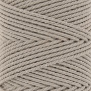Bobine de cordon en coton pour macramé 2 mm - Lin x100m