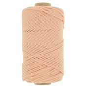 Bobine de cordon en coton pour macramé 2 mm - Abricot x100m