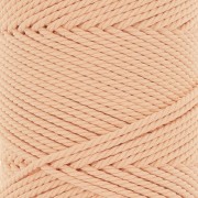Bobine de cordon en coton pour macramé 2 mm - Abricot x100m