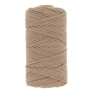 Bobine de cordon en coton pour macramé 2 mm - Sable foncé x100m|raw }}