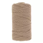 Bobine de cordon en coton pour macramé 2 mm - Sable foncé x100m