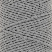 Bobine de cordon en coton pour macramé 2 mm - Gris clair x100m