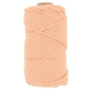 Bobine de cordon en coton pour macramé 3 mm - Abricot x50m