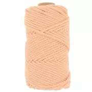 Abricot - Bobine de cordon en coton pour macramé 3 mm - Abricot x50m Bobine de cordon en coton pour macramé 3 mm - Abricot x50m