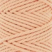 Bobine de cordon en coton pour macramé 5 mm - Abricot x50m