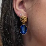 Cabochon ovale Aurora A4120 18x13 mm - Black Diamond x1