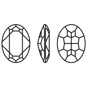 Cabochon ovale Aurora A4120 14x10 mm - Black Diamond x1