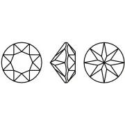 Cabochon rond Aurora A1088 8 mm - Black Diamond x1