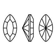 Cabochon navette Aurora A4200 10x5 mm - Crystal AB x1