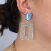 Cabochon octogone Aurora A4627 18x13 mm - Crystal Electric Pink x1