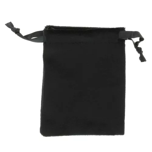 Pochon en velours fin pour bijoux 80x100 mm - Noir x1