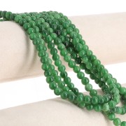 Perles rondes 6.5 mm imitation gemme Jade  - Vert foncé x39cm