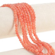 Perles rondes 4.5 mm - imitation gemme Jade - Orange x39cm