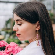 Perles rondes 4.5 mm - imitation gemme Jade - Prune x39cm