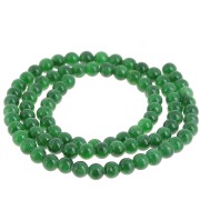 Perles rondes 4.5 mm - imitation gemme Jade - Vert foncé x39cm|raw }}