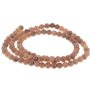Perles rondes 4.5 mm - imitation gemme Jade - Marron clair x39cm|raw }}