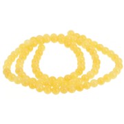 Perles rondes 4.5 mm - imitation gemme Jade - Jaune x39cm