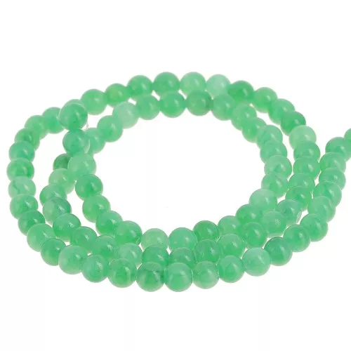 Perles rondes - imitation gemme Jade - Vert x39cm
