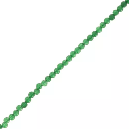 Perles rondes 2.5 mm- imitation gemme Jade - Vert foncé x38cm