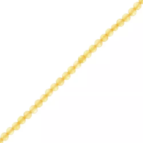 Perles rondes 2.5 mm en pierre gemme - Jade teinté - Jaune x38cm